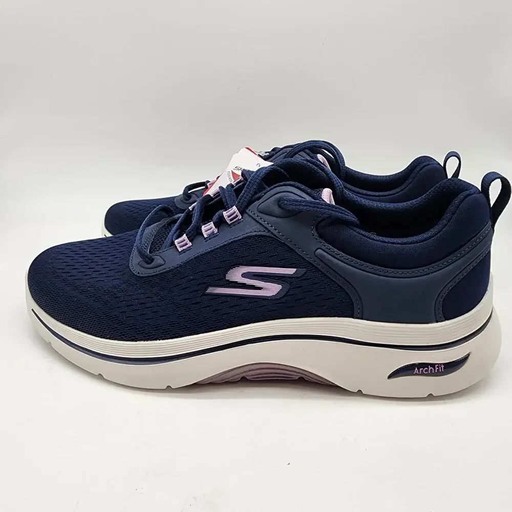 Skechers Go Walk Arch Fit Balin Sneakers Women's 10 Navy Blue Comfort NWOB‎